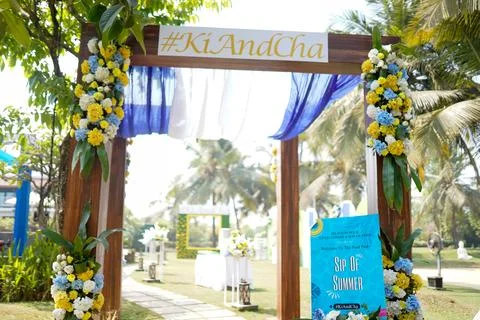 Pool Party Setup at Goa. Stock Photos