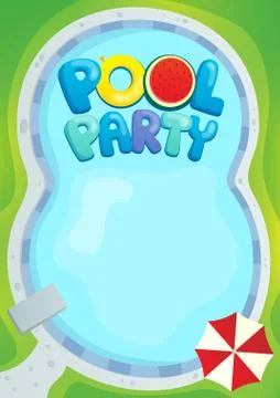 Pool party theme image 스톡 일러스트