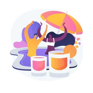 Pool party vector concept metaphor Stock Illustration