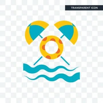 Pool party vector icon isolated on transparent background, pool party logo de Free Stock Illustration