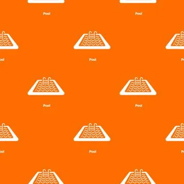 Pool pattern vector orange Stock Illustration