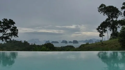 Pool By Phang Nga Bay Stock Footage 82649300