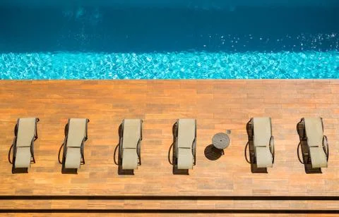 By the pool Stockfoto's