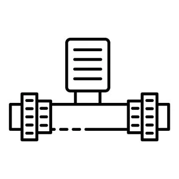 Pool pipe equipment icon, outline style Illustrazione stock