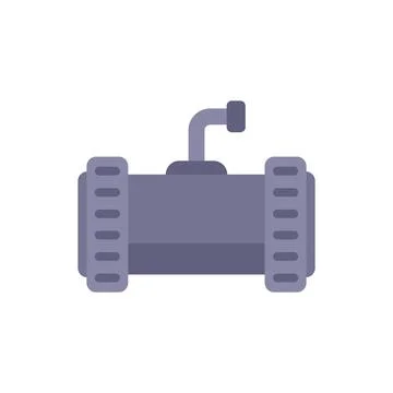 Pool pipe icon flat vector. Water construction Illustrazione stock