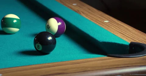 Pool pocket shot in full 4K Stock Footage 57761921
