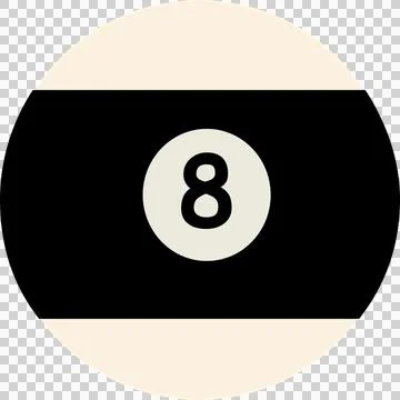 Pool Pro cup Black Ball Stock Illustration