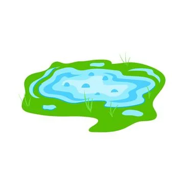 Pool puddle cartoon vector illustration Stock Illustration