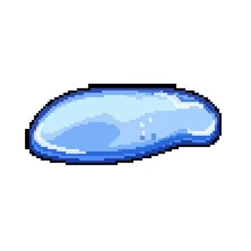 Pool puddle pixel art vector illustration 스톡 일러스트