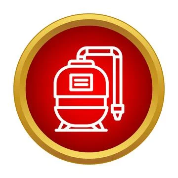 Pool pump filtering water through a tank Stock Illustration