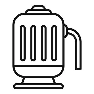 Pool pump icon outline . Cleaning service Stock Illustration