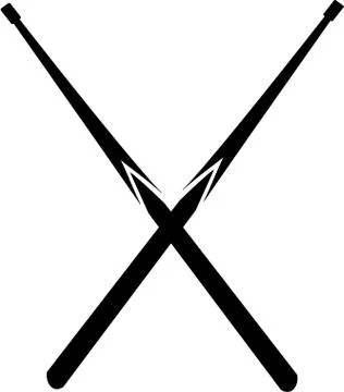 Pool Queque Crossed Stock Illustration