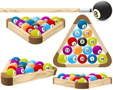 Pool rack (billiards) Stock Illustration
