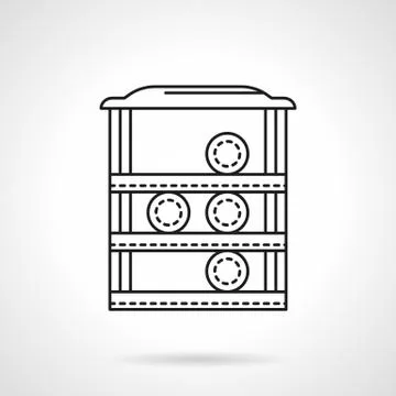 Pool rack flat line vector icon Stock Illustration
