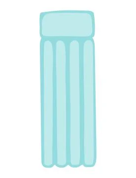 Pool raft, mattress float hand drawn illustration. Illustrazione stock