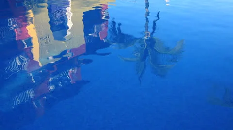 Pool Reflection Stock Footage 25284605