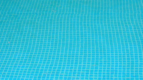 Pool reflection on a summer day. Stock Footage 159829172