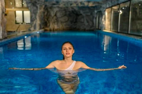 Pool Relaxation Stock Photos