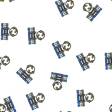 Pool remodeling services vector seamless pattern 스톡 일러스트