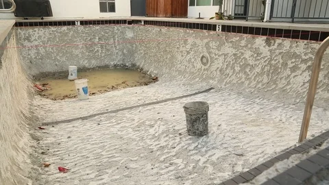 Pool Renovations 10 Video stock 97100252