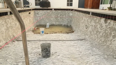 Pool Renovations 12 Video stock 97100232