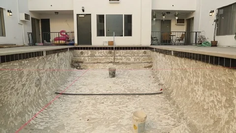 Pool Renovations 15 Video stock 97100059