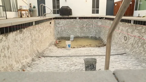 Pool Renovations 16 Video stock 97100040