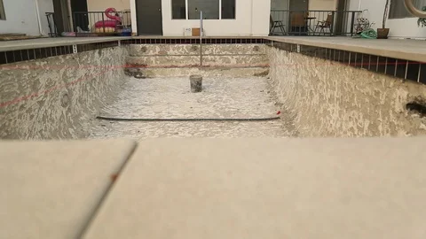 Pool Renovations 20 Video stock 97099902