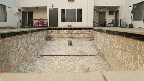 Pool Renovations 26 Video stock 97099086