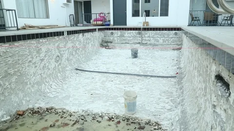 Pool Renovations 28 Video stock 97099692