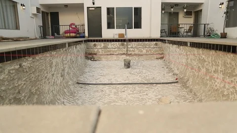 Pool Renovations 29 Video stock 97099131