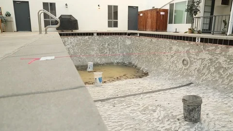Pool Renovations 8 Video stock 97100362