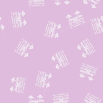 Pool resting line seamless pattern Stock Illustration