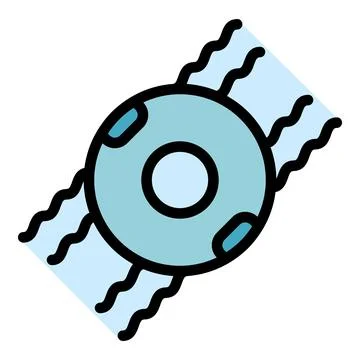 Pool ring icon vector flat Stock Illustration