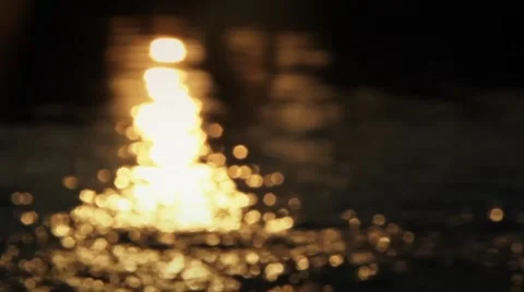 Pool ripples at sunset 库存影片 64715384