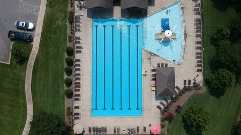 Pool rising shot Stock Footage 93806621