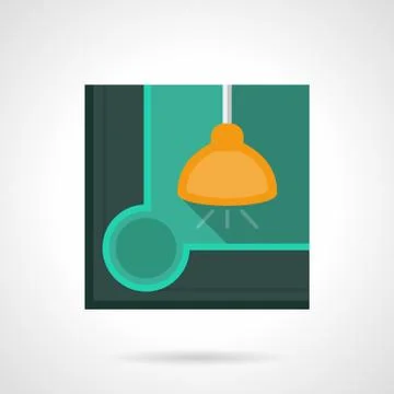 Pool room flat square vector icon 스톡 일러스트