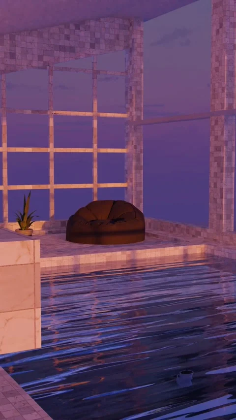 Pool room liminal space Stock Footage 246697940