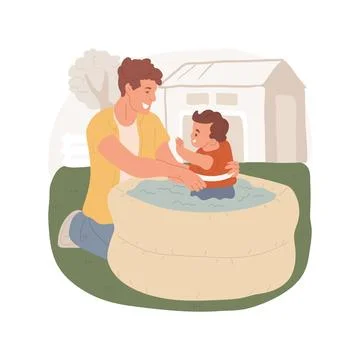 Pool safety isolated cartoon vector illustration. Stock Illustration