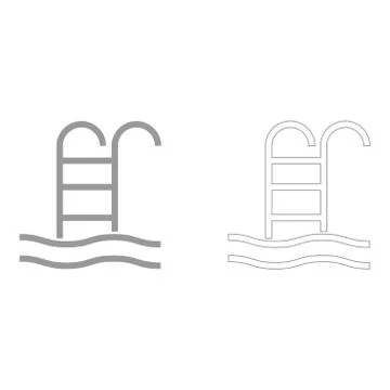 Pool  set  icon . Stock Illustration
