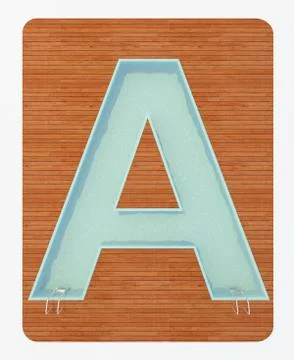 Pool in the shape of letter a Stock Illustration