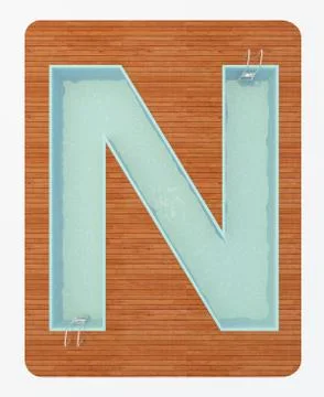 Pool in the shape of a letter n Stock Illustration