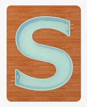 Pool in the shape of a letter s Stock Illustration