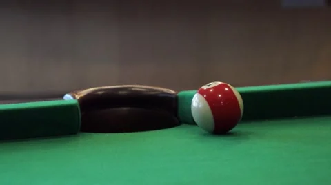 Pool Shot Cue Ball Hitting 11 Ball Soft Video stock 51462140