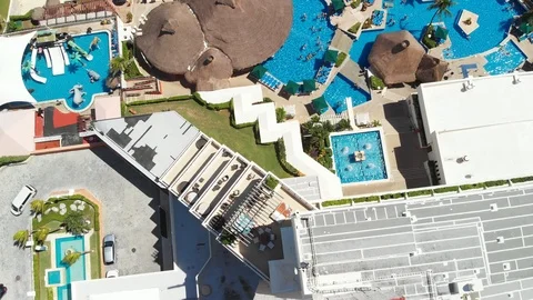 Pool side hotel swimming pool CANCUN 4K Stock Footage 108354864