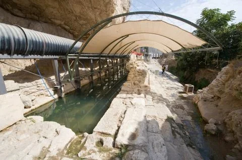 The pool of Siloam Stock Photos