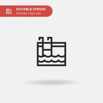 Pool Simple vector icon. Illustration symbol design template for web mobile U Stock Illustration