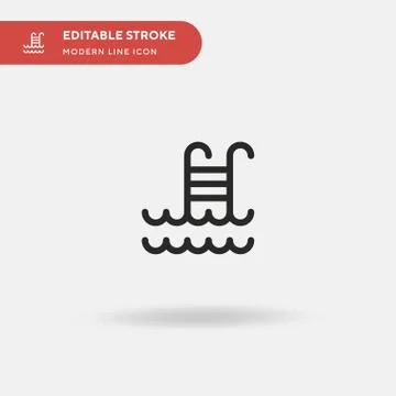 Pool Simple vector icon. Illustration symbol design template for web mobile U Stock Illustration