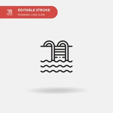Pool Simple vector icon. Illustration symbol design template for web mobile U 스톡 일러스트
