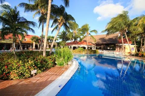 Pool in Sol Cayo Guillermo Stock Photos